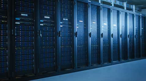 Xeon processors used in corporate server room